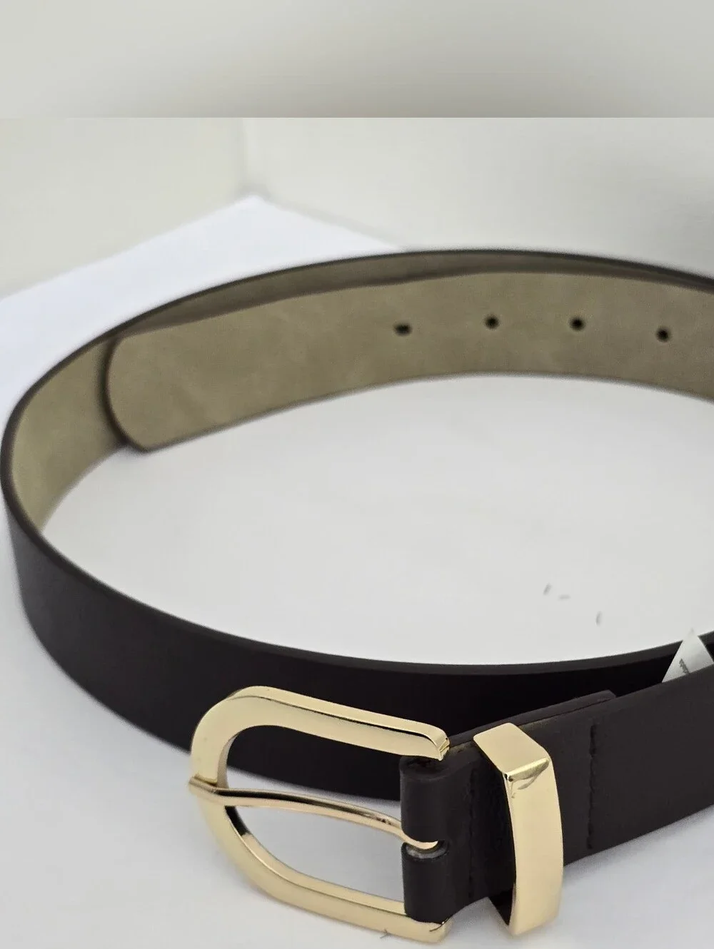 STEVE MADDEN women's size XL Faux Leather Fashion Logo Belt Brown‎